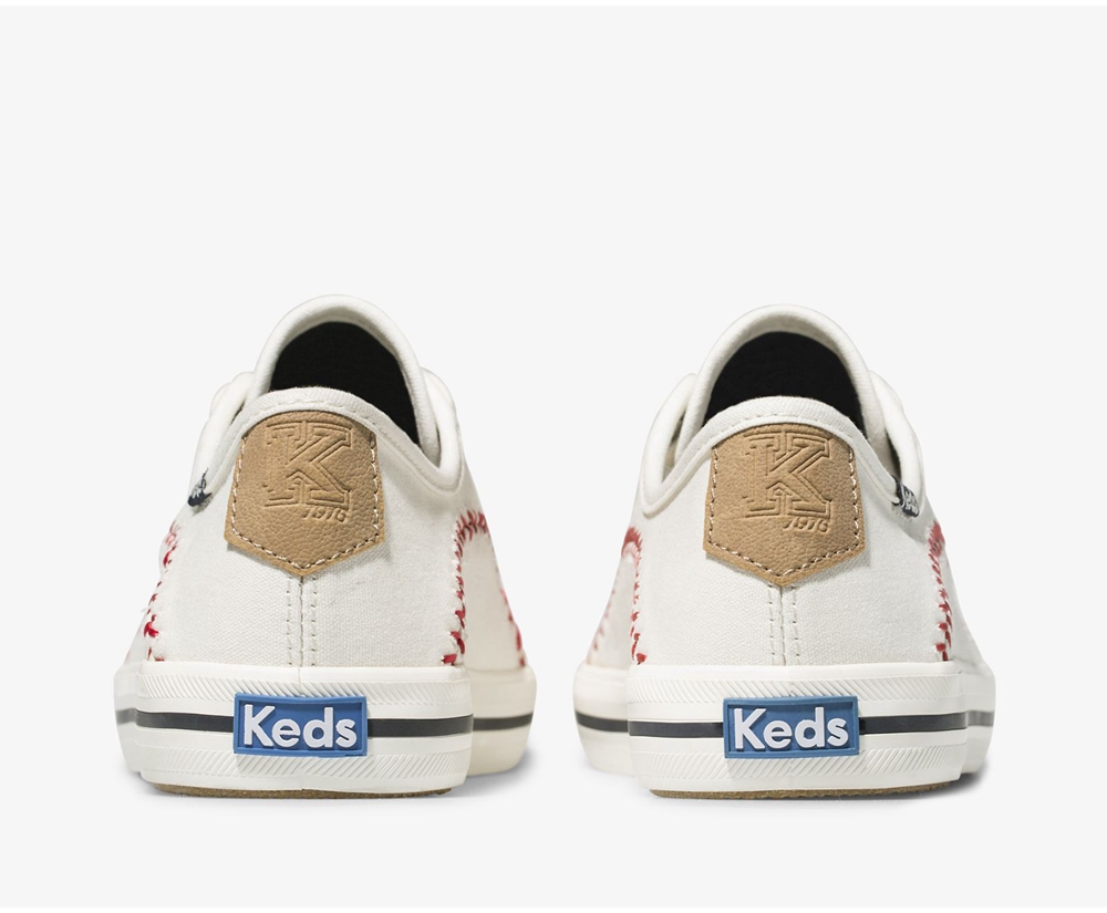 Tenis Keds Mujer Blancos - Kickstart Pennant - 1748-DRNEG